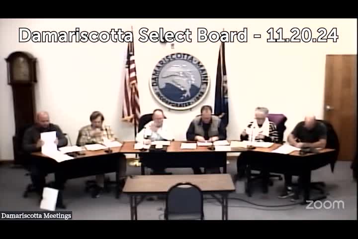 Thumbnail image for Damariscotta Select Board - November 20, 2024