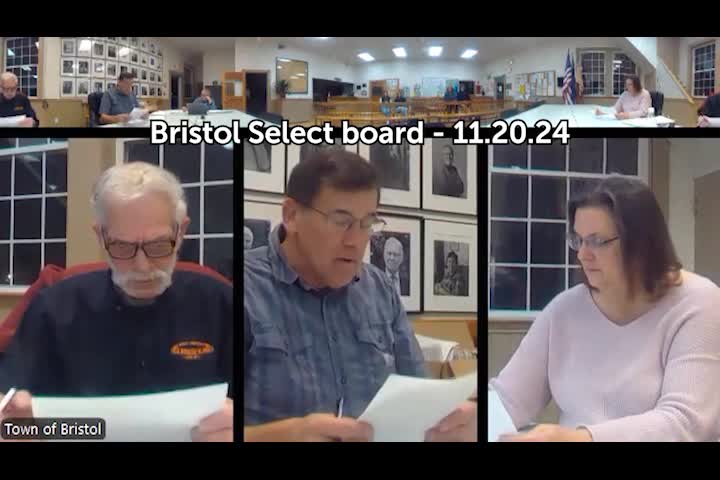 Thumbnail image for Bristol Select Board - November 20, 2024