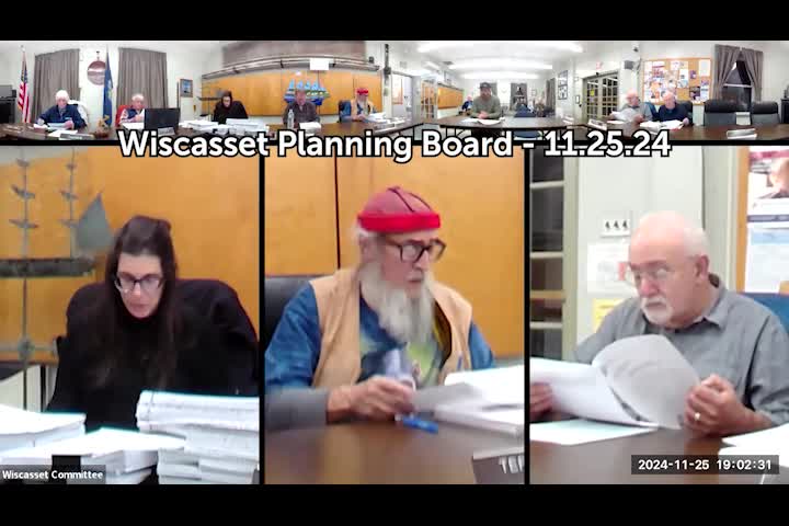 Thumbnail image for Wiscasset Planning Board - November 25, 2024