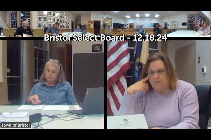 Thumbnail image for Bristol Select Board - December 18, 2024