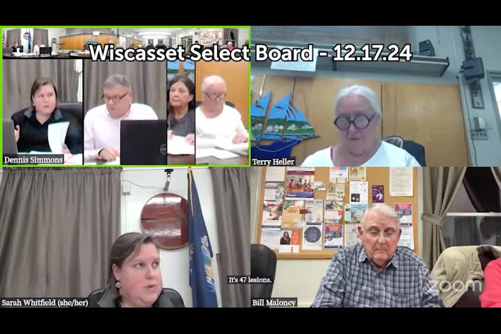 Thumbnail image for Wiscasset Select Board - December 17, 2024