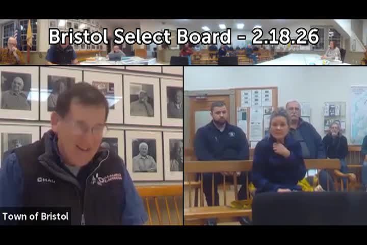 Thumbnail image for Bristol Select Board - February 18, 2026