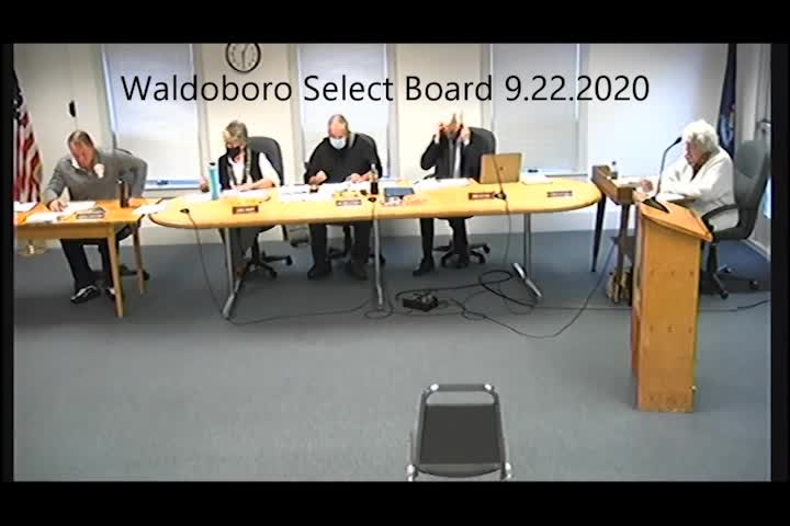 Thumbnail image for Waldoboro Select Board - September 22, 2020