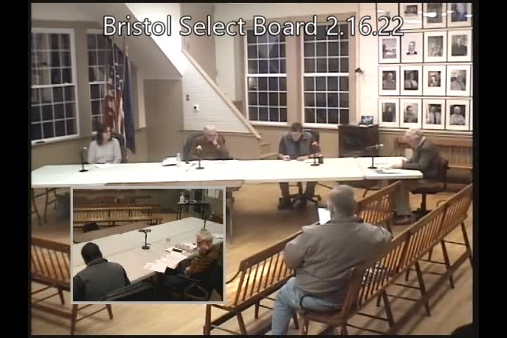 Thumbnail image for Bristol Select Board - February 16, 2022