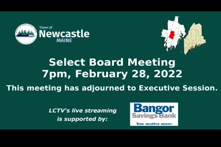 Thumbnail image for Newcastle Select Board - February 28, 2022