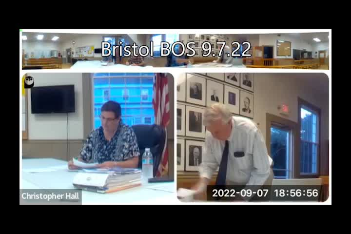 Thumbnail image for Bristol Select Board - September 7, 2022