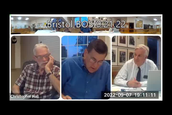 Thumbnail image for Bristol Select Board - September 21, 2022