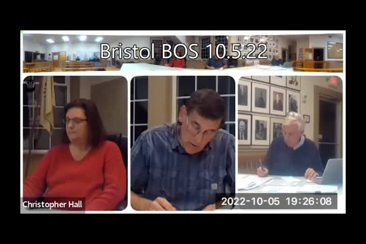 Thumbnail image for Bristol Select Board - October 5, 2022