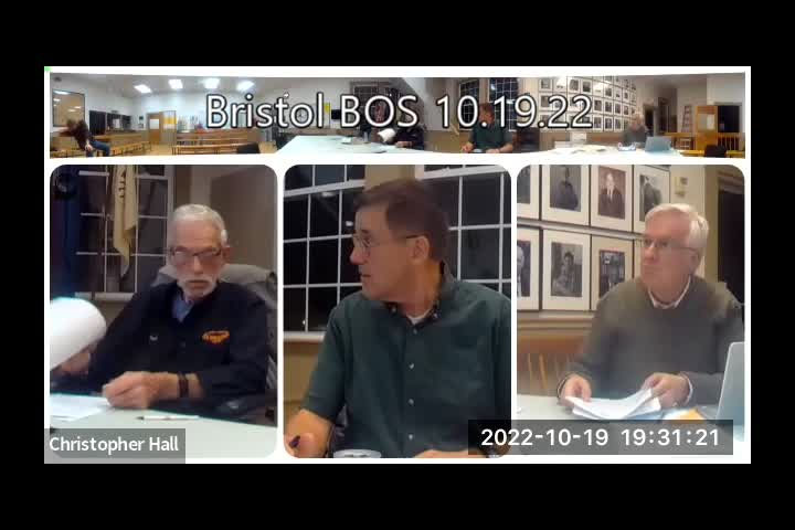 Thumbnail image for Bristol Select Board - October 19, 2022