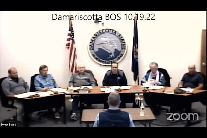 Thumbnail image for Damariscotta Select Board - October 19, 2022
