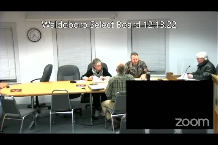 Thumbnail image for Waldoboro Select Board - December 13, 2022
