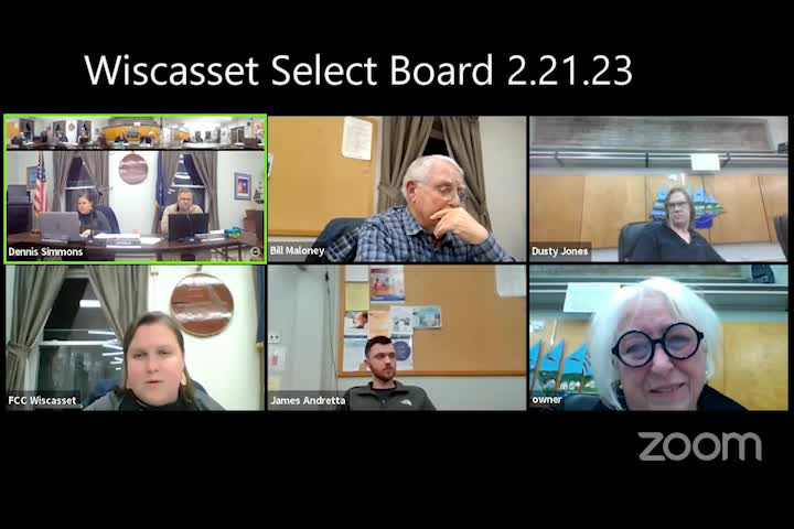 Thumbnail image for Wiscasset Select Board - February 21, 2023