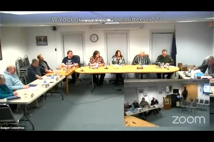 Thumbnail image for Waldoboro Budget Committee - March 7, 2023