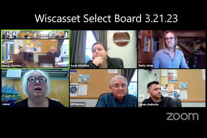 Thumbnail image for Wiscasset Select Board March 21, 2023
