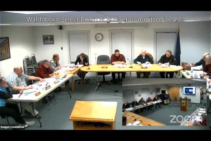 Thumbnail image for Waldoboro Select Board & Budget Committee - March 23, 2023