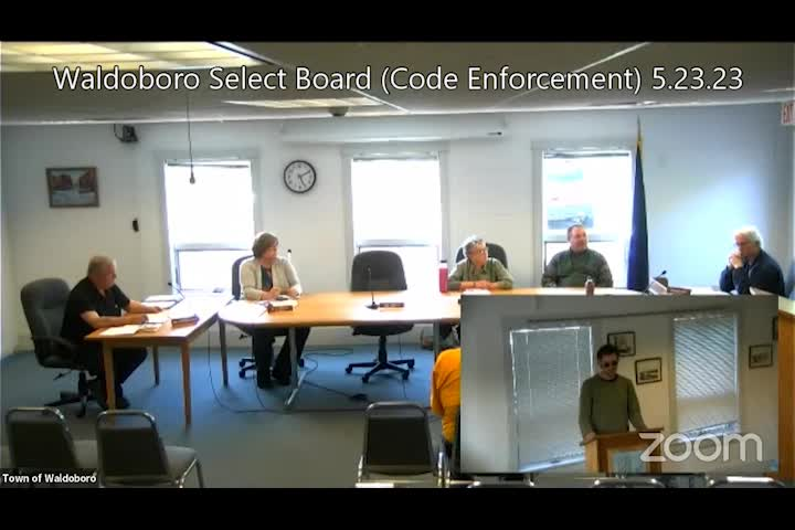 Thumbnail image for Waldoboro Select Board (Code Enforcement) - May 23, 2023