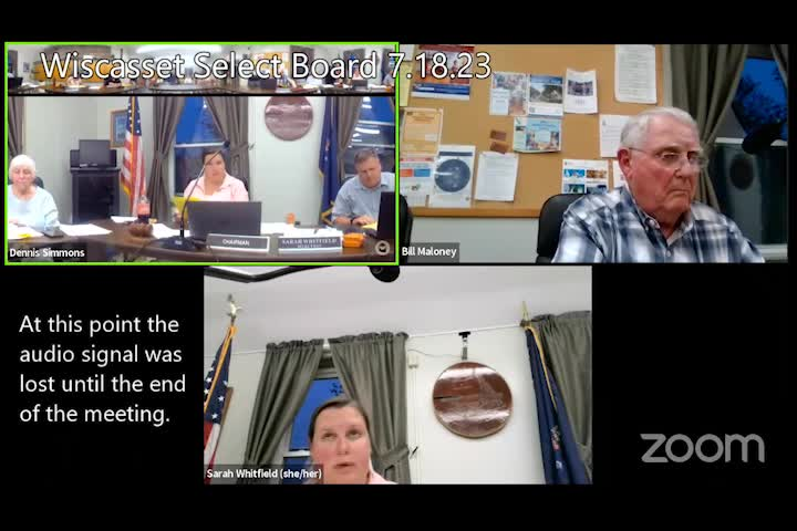 Thumbnail image for Wiscasset Select Board - July 18, 2023