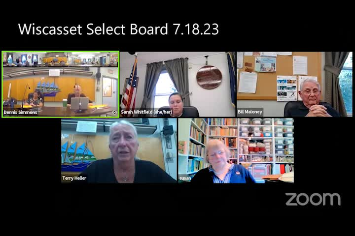 Thumbnail image for Wiscasset Select Board - August 1, 2023