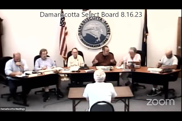 Thumbnail image for Damariscotta Select Board - August 16, 2023