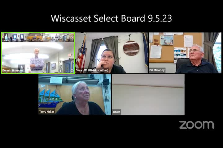 Thumbnail image for Wiscasset Select Board - September 5, 2023