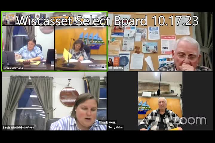 Thumbnail image for Wiscasset Select Board - October 17, 2023