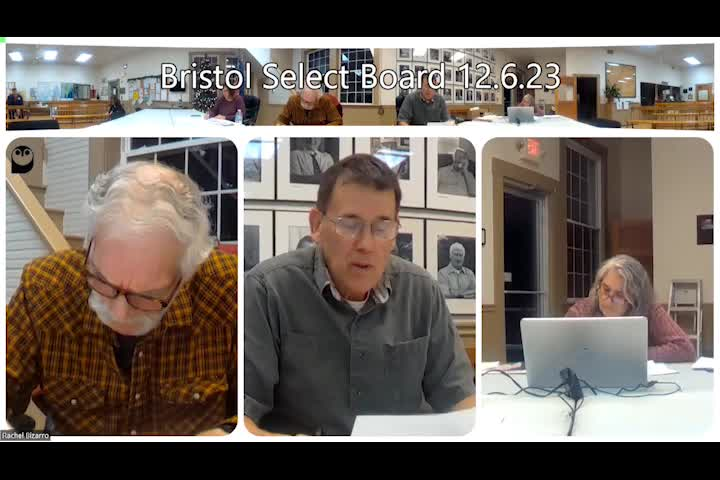 Thumbnail image for Bristol Select Board - December 6, 2023