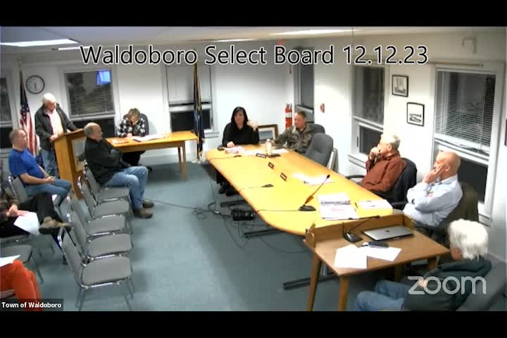 Thumbnail image for Waldoboro Select Board - December 12, 2023
