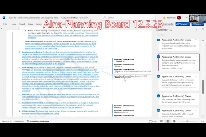 Thumbnail image for Alna Planning Board - December 5, 2023