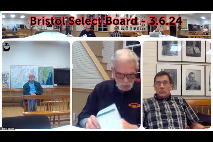 Thumbnail image for Bristol Select Board - March 6, 2024
