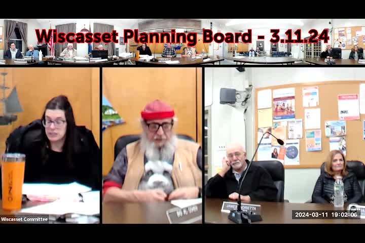 Thumbnail image for Wiscasset Planning Board - March 11, 2024