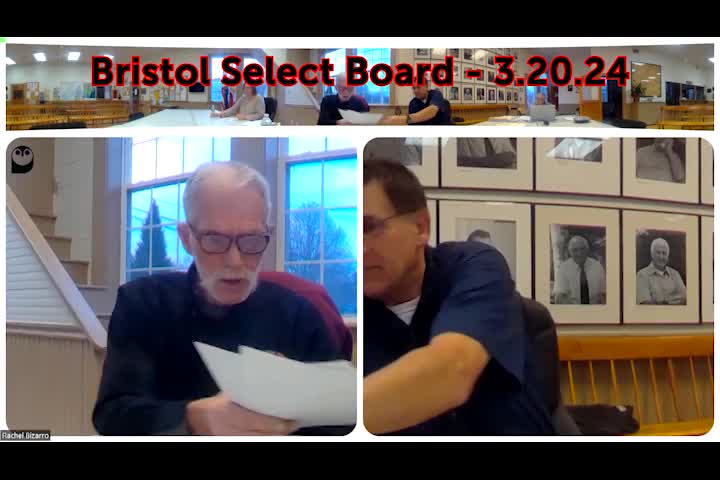 Thumbnail image for Bristol Select Board - March 20, 2024