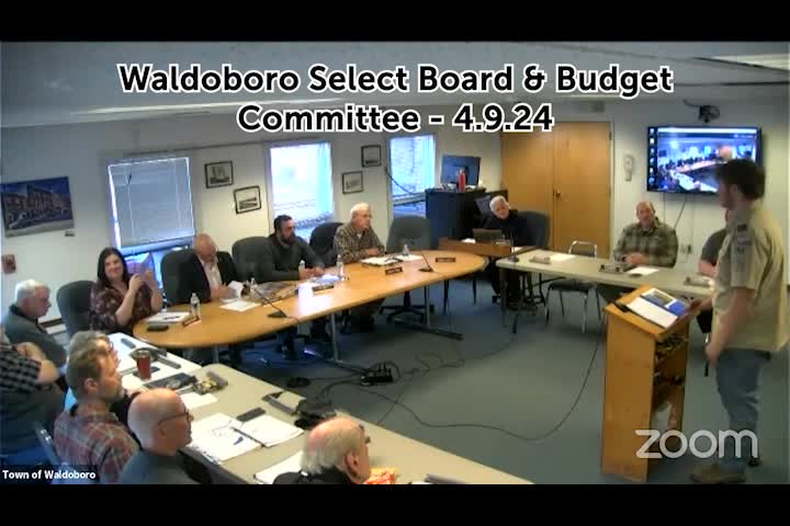Thumbnail image for Waldoboro Select Board & Budget Committee - April 9, 2024