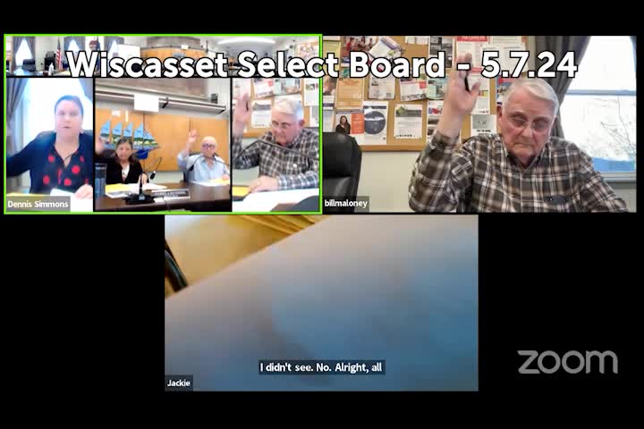 Thumbnail image for Wiscasset Select Board - May 7, 2024
