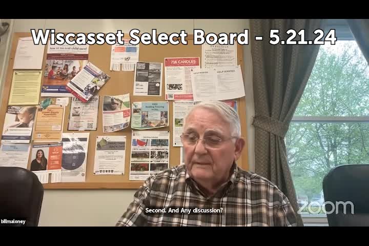 Thumbnail image for Wiscasset Select Board - May 21, 2024