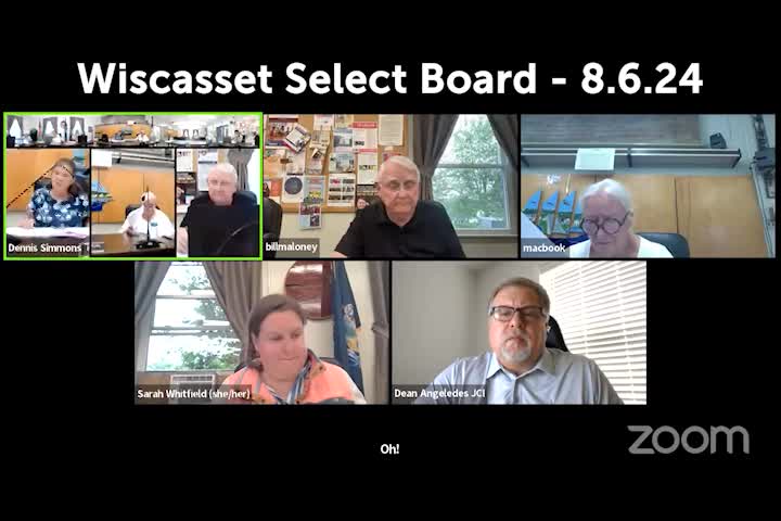 Thumbnail image for Wiscasset Select Board - August 6, 2024