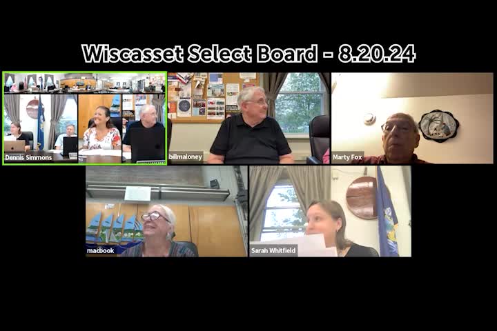 Thumbnail image for Wiscasset Select Board - August 20, 2024
