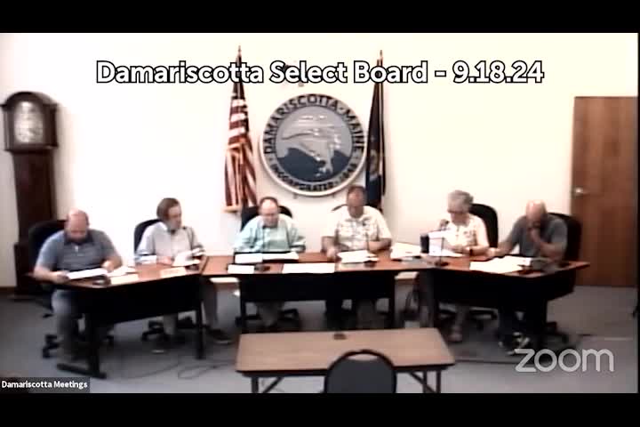 Thumbnail image for Damariscotta Select Board - September 18, 2024
