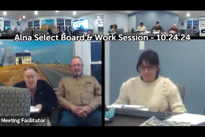 Thumbnail image for Alna Select Board & Work Session - October 24, 2024